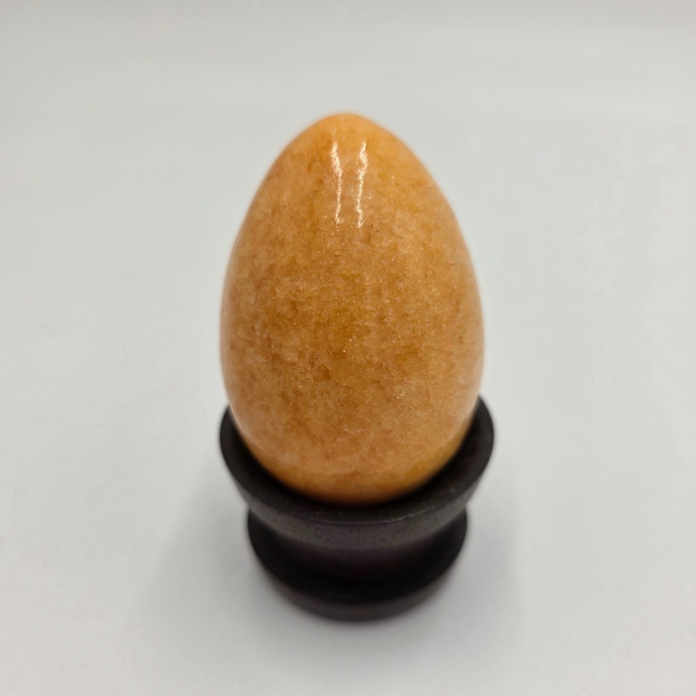 Polished Stone Egg Lot w/ Sphere & Stand – Decorative Natural Stone Set of 3 - Picture 4 of 4